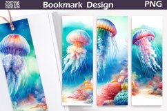 Watercolor Jellyfish Bookmark | Summer Bookmark Product Image 1