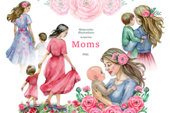 Maternity Watercolor Clipart Set Hand Painted Art Product Image 1