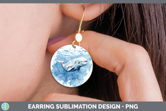GorgeousMarine Mammal Sketch Round Earrings design.