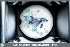 GorgeousMarine Mammal Sketch Car Coaster design.