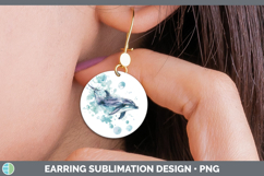 GorgeousMarine Mammal Sketch Round Earrings design.