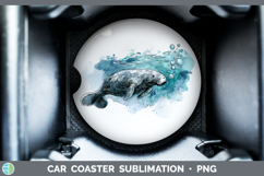 GorgeousMarine Mammal Sketch Car Coaster design.