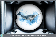 GorgeousMarine Mammal Sketch Car Coaster design.