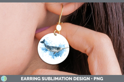 GorgeousMarine Mammal Sketch Round Earrings design.