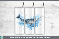 GorgeousMarine Mammal Sketch Tumbler design.