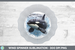 GorgeousMarine Mammal Sketch Wind Spinner design.