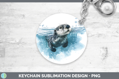GorgeousMarine Mammal Sketch Keychain design.