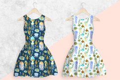 marine patterns watercolor
