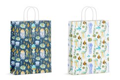 marine patterns watercolor