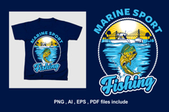 Marine Sport Fishing digital art of ,Adobe Illlustrator file Product Image 1