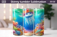 Cute JellyfishTumbler Wrap | Sea Animal Tumbler Sublimation Product Image 1