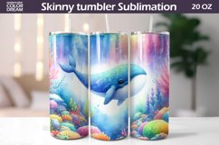 Cute Whale Tumbler Wrap | Sea Animal Tumbler Product Image 1