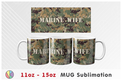 Camouflage Pattern - 11oz-15oz Mug and Bottom Design. Product Image 3