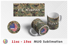 Camouflage Pattern - 11oz-15oz Mug and Bottom Design. Product Image 1