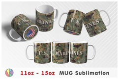 Camouflage Pattern - 11oz-15oz Mug and Bottom Design. Product Image 2