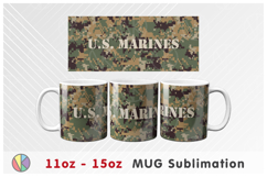 Camouflage Pattern - 11oz-15oz Mug and Bottom Design. Product Image 3