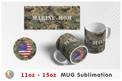 Camouflage Pattern - 11oz-15oz Mug and Bottom Design. Product Image 1