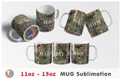 Camouflage Pattern - 11oz-15oz Mug and Bottom Design. Product Image 2
