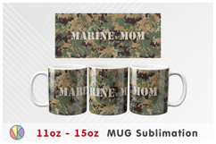 Camouflage Pattern - 11oz-15oz Mug and Bottom Design. Product Image 3
