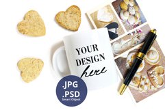 Romantic Wedding style Coffee mug mock up, PSD mockup 314 Product Image 1