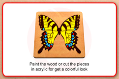 Laser cut Butterfly puzzle SVG diy crafts digital download Product Image 4