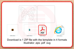 Laser cut Butterfly puzzle SVG diy crafts digital download Product Image 5