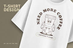 Retro Coffee Mascot T-Shirt Design Product Image 1