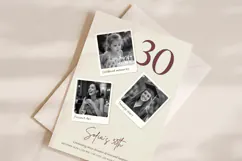 Photo Milestone Birthday Invitation Canva Template Product Image 2