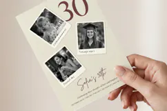Photo Milestone Birthday Invitation Canva Template Product Image 3