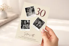 Photo Milestone Birthday Invitation Canva Template Product Image 5