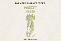 Market Fresh Asparagus SVG Farmers Market Vegetable Line Art Product Image 1