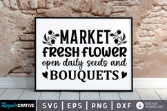 Market fresh flower open daily SVG, Flower Market SVG Design Product Image 1
