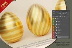Creative Gold Easter Day Flyer Template Product Image 3