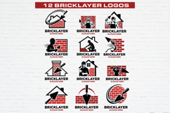 12 Bricklayer Masonry Logo Bundle Product Image 1