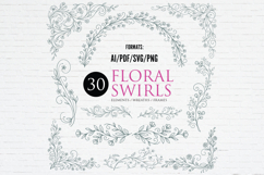 Decorative Swirl Clipart for Wedding Invitation Product Image 1