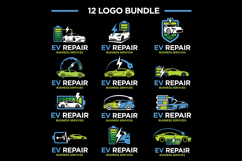EV Charging Battery Logo Bundle Product Image 1