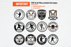 12 Lacrosse Team Crest Logo Bundle Product Image 2