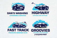 12 Car Washing Logo Bundle Product Image 3