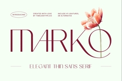 Marko - Elegant Thin Sans Serif Font Product Image 1