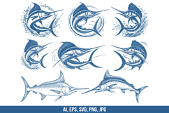 Marlin Fish Vector SVG Bundle Product Image 1