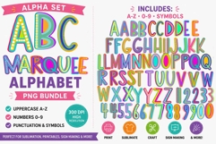 Marquee Letters Alphabet png | colorful Bright Neon Letters Product Image 1
