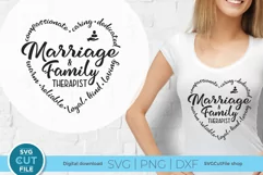 Marriage and Family Therapist svg, perfect for creating tshirts and tote bags for an MFT coworker!
