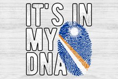 It&#039;s in my DNA Marshall Islands Flag Fingerprint PNG Product Image 1