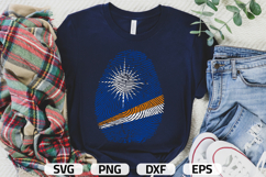 Marshall Islands Flag Fingerprint | SVG PNG DXF EPS Product Image 1