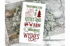 Marshmallow kisses and warm holiday wishes SVG Product Image 2