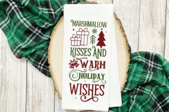 Marshmallow kisses and warm holiday wishes SVG Product Image 1