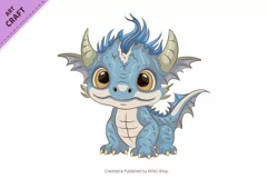 Marsupial cartoon dragon. Fantasy clipart. Product Image 2