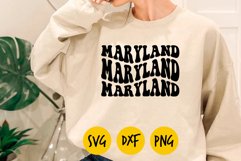 Maryland groovy svg,Maryland retro png, Maryland aesthetic Product Image 1