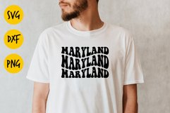 Maryland groovy svg,Maryland retro png, Maryland aesthetic Product Image 3