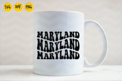 Maryland groovy svg,Maryland retro png, Maryland aesthetic Product Image 2